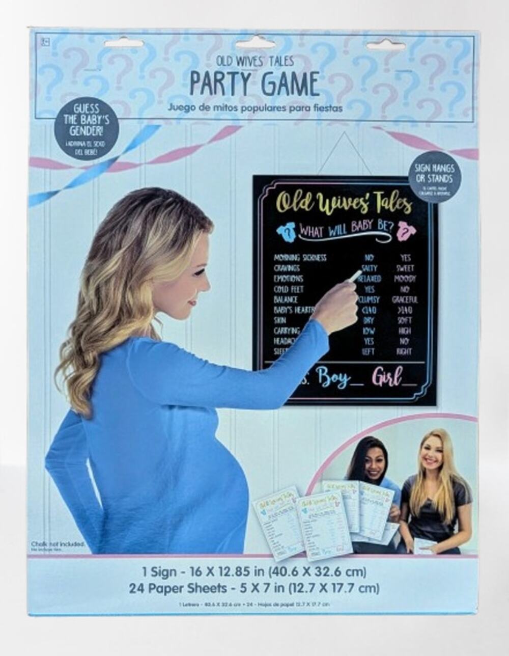 Old Wives Tales Boy or Girl Voting Game w/ Poster | Gender Reveal | Baby Shower